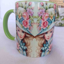 Mugs And Love Old Time Lady6 Vintage Baskı Kupa