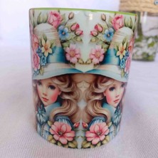 Mugs And Love Old Time Lady6 Vintage Baskı Kupa