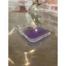 Bu Meydan Iphone 13 Pro Max Lacivert Renk Simli Arka Yüzey ve Yüzük Detaylı Silikon Telefon  Kılıfı