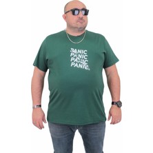 Moc Grande Mocgrande Erkek Büyük Beden Sıfır Yaka Tişört Panic 24135 Neftı