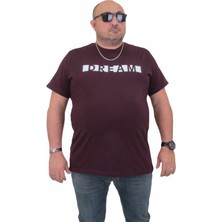 Moc Grande Mocgrande Erkek Büyük Beden Sıfır Yaka Tişört Dream 24140 Murdum