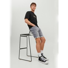 Jack & Jones Normal Bel Normal Gri Erkek Denim Şort Jjırıck Jjıcon Shorts Ge 370 I.k Jn