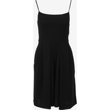 Armani Exchange Kare Yaka Düz Siyah Standart Kadın Elbise 3Dya31