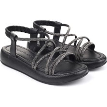 Castle Black 35250 Taş Detaylı Günlük Kadın Sandalet