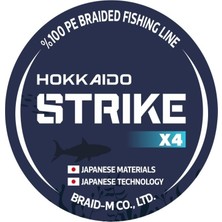 Hokkaido Strike X4-4 Katlı 300 Metre Multicolour 0.12 mm 11.2 kg Çeker, İp, Örgü, İpek Misina