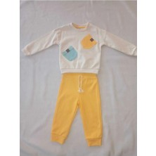 Mavera Krem 2 Cepli Sarı Eşofmanlı 2'li Takım