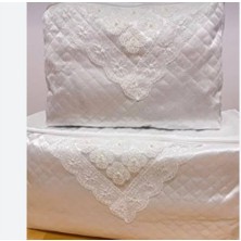 AY Home  İkili  Hurç  Seti   İnci  Oyalı   Dantel   İşlemeli    Güpürlü  Çeyizlik   Kapıtoneli  Saten  Hurç  Çeyizlik   Bohça  Hurç   Krem  Renk  Saten  Kumaş Çift  Dikişli  Gelin  Damat  Hurcu