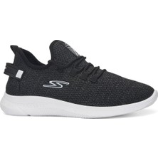 Lutton Siyah Beyaz 36-44 Extra Hafif Soft Kumaş Comfort Sneaker