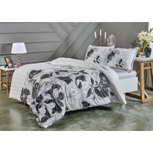 Taç Çift Kişilik Saten Nevresim Takımı Sharon Gri