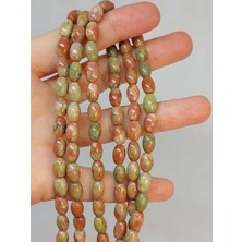 Yaşam Tohumu Unakit Taşı Arpa Kesim 6X9MM Dizi (49434)