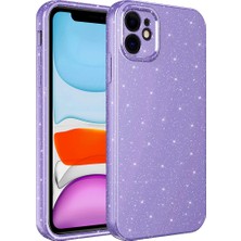 Teknomoda Apple iPhone x / Xs Kılıf Kamera Korumalı Simli Lüks Işıltılı Silikon