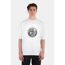 Green Mint  Beyaz Oversize T-Shirt The Mandalorian Clan Of Two