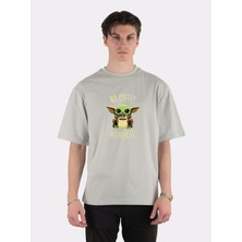 Green Mint No Coffee No Forcee Baby Yoda Oversize Erkek T-Shirt