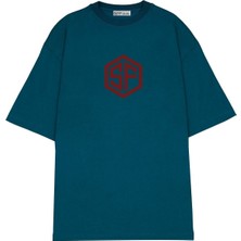Green Mint  Oversize T-Shirt Street Fighter Logo-