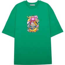 Green Mint  Oversize T-Shirt Adventure Time