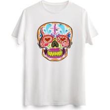 Green Mint Erkek Beyaz Sugar Skull Colourful