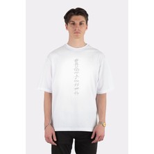 Green Mint  Beyaz Oversize T-Shirt Akatsuki Members Symbol
