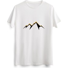 Green Mint Erkek Beyaz Mountain Abstract Sunset