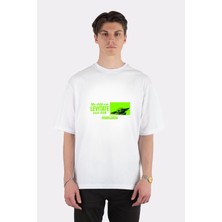 Green Mint  Beyaz Oversize T-Shirt My Child Can Levitate