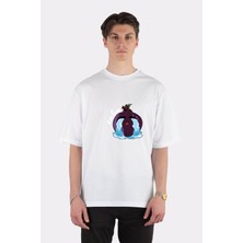 Green Mint  Beyaz Oversize T-Shirt Onion