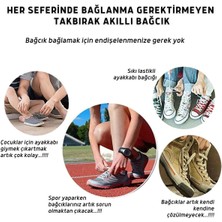 Mater Ayakkabı Takbırak Mıknatıslı Lastikli Ayakkabı Bağcığı, Akıllı Bağcık, Bot Çocuk Spor Converse Bağcık