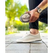 Itallano 0551 Deri Beyaz Sneaker Erkek Ayakkabı