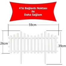 Armarks Dekoratif Beyaz Bahçe Çiti Plastik Çit Peyzaj Koruma Panel Çit 1 Adet 59 cm Beyaz Çiçek Çiti