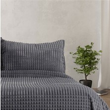 Merinos Modern Line Antrasit Siyah Tek Kişilik Yatak Örtüsü Takımı