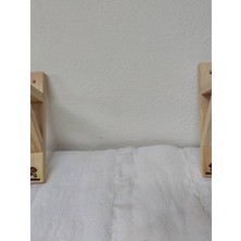 Ela Wood Working Elawoodworking Dekoratif Raf Ayağı 2'li Paket, Raf Montaj Aparatı, Ahşap Raf Standı, Raf Standı