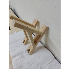 Ela Wood Working Elawoodworking Dekoratif Raf Ayağı 2'li Paket, Raf Montaj Aparatı, Ahşap Raf Standı, Raf Standı