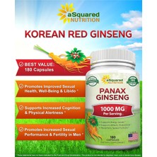 Asquared Nutrition Red Korean Panax Ginseng 1000 Mg 180 Kapsül