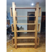 Ela Wood Working Elawoodworking Ahşap Kitaplık 200 x 80CM