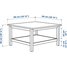 Ela Wood Working Elawoodworking Orta Sehpa 90X90CM