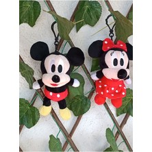 Blotch Pelüş Mickey Mouse Maskot Anahtarlık ve Çanta Süsü  Love