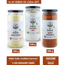 Mill & More +6 Ay Favori Set - Organik Bebek Tarhanası 400G + Org. Bebek Irmiği 330G + Org. Tam Pirinç Unu 320G