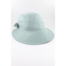 Hat Town Fiyonk Detaylı Keten Bucket Kadın Şapka