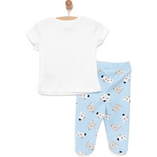 HelloBaby Köpekcik Baskılı Yenidoğan Tshirt-Patikli Alt Erkek Bebek
