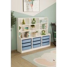 Remaks Sinous 9 Sepetli Çok Amaçlı Oyuncak Dolabı Çok Mavi