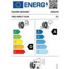 Falken 195/40 R17 Tl 81W Zıex Ze310 Ecorun Oto Yaz Lastiği ( Üretim Yılı: 2024 )