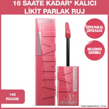 Maybelline New York Super Stay Vinyl Ink Uzun Süre Kalıcı Likit Parlak Ruj 145 Rogue