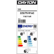 Dayton 225/75 R16 118/116R Van Yaz Hafif Ticari Lastiği (Üretim Yılı: 2024)