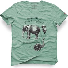 Tarrzzcom Anatomy Elephant Tasarım Tişört, Fil Anatomisi Baskılı Tişört, Fil Baskılı  Tişört