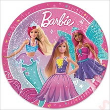 Süsle Bebek ve Parti Barbie Fantasy Karton Tabak - 23CM x 8 Adet