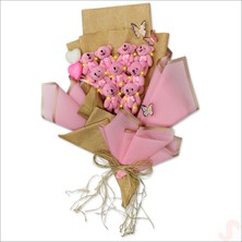 Süsle Bebek ve Parti 9 Pelüş Ayıcıklı ve LED Işıklı Buket, 57CM x 45CM - Pembe