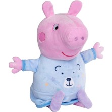 Peppa Pig Sesli Peluş 25 cm Iyi Geceler Peppa Mavi