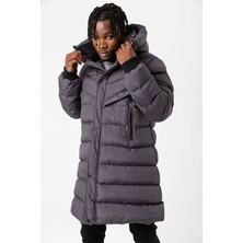 Rhones Kapüşonlu Uzun Erkek Şişme Mont