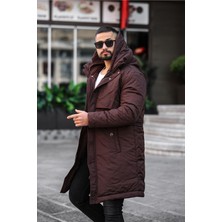 Rhones Kapşonlu Erkek Uzun Mont
