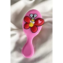 Efna Store Açık Pembe Renk Kelebek Figürlü Saç Tarama Fırçası/ Tarak