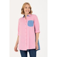 U.S. Polo Assn. Kadın Pembe Uzun Kollu Tunik Gömlek 50263647-VR041