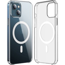 Lyon Tech iPhone 15 Plus - Uyumlu Lyon Tech Wireless Şarj Özellikli Şeffaf Orjin Kapak-Renksiz